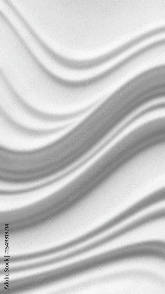 Fototapeta premium Abstract white fabric texture displaying blurred smooth curves and soft folds creating subtle shadows and highlights