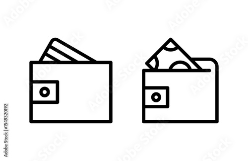 Wallet icon vector illustration. wallet sign and symbol