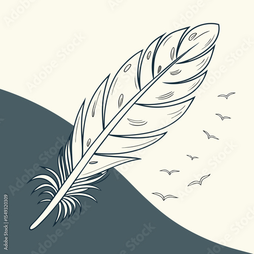 feather and ink