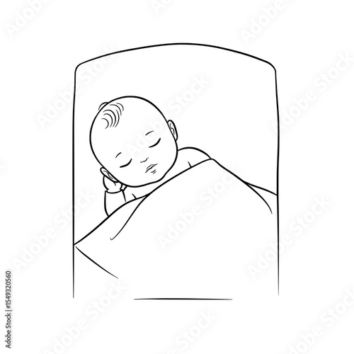 Baby in a crib
