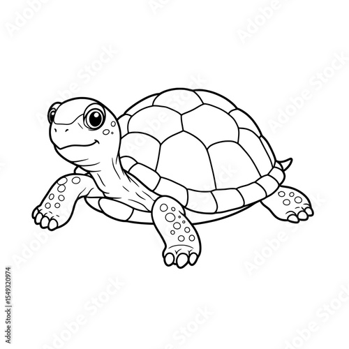Cute Turtle Lineart