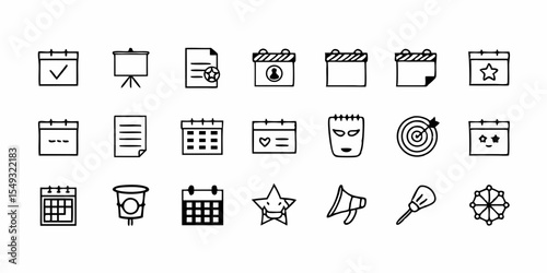 Sketchy Daily Planner and Time Management Graphics - Black and White