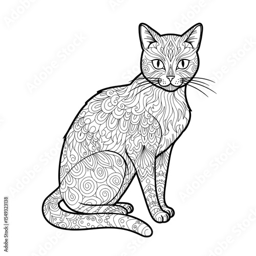 Cat Coloring Page