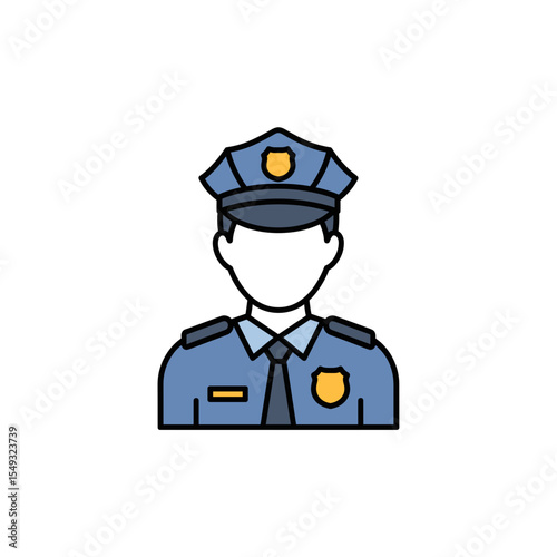 Police Officer Icon  A Gemini_Generated_Image_nim00nnim00nnim0.svg Style Illustration