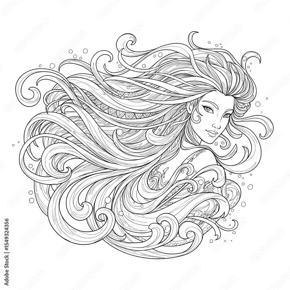 Fototapeta premium Wavy Haired Woman