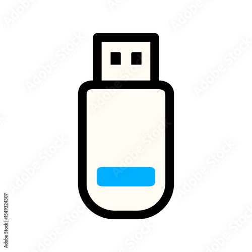 USB Flash Drive Icon Symbolizing Portable Digital Storage