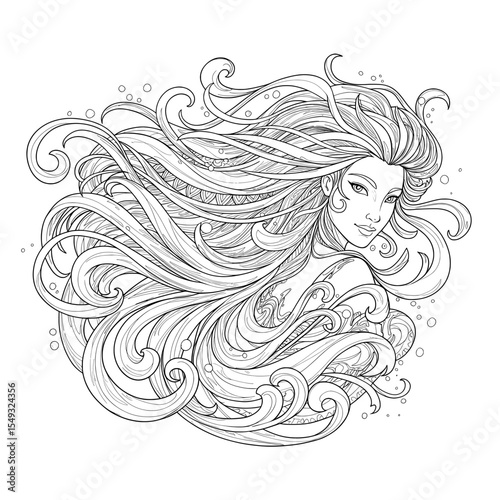 Wavy Haired Woman