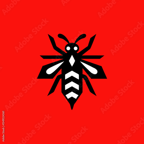 A vector illustration of a wasp