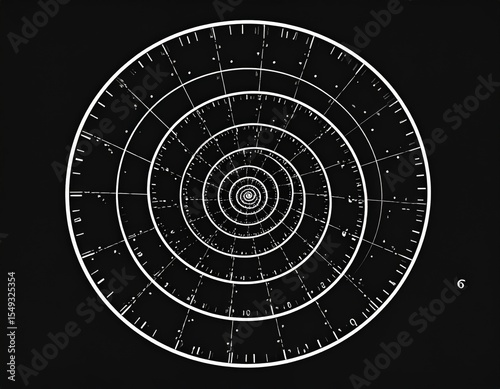 Abstract Circular Pattern With Concentric Spirals