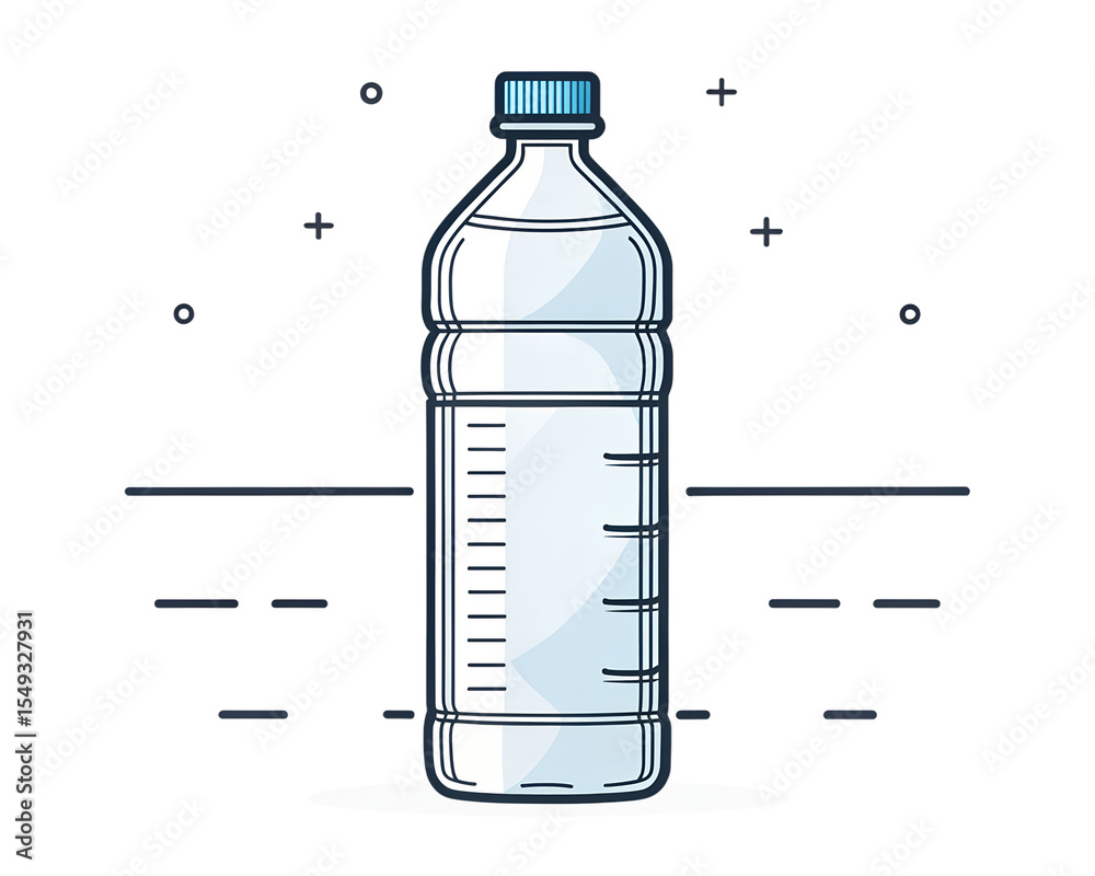 Water Bottle Line Art Icon Water Bottle Line Art Icon
