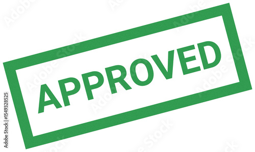 approved stamp on green