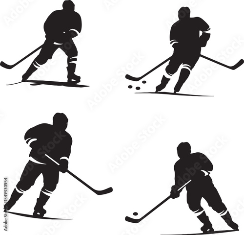 Hockey player silhouette