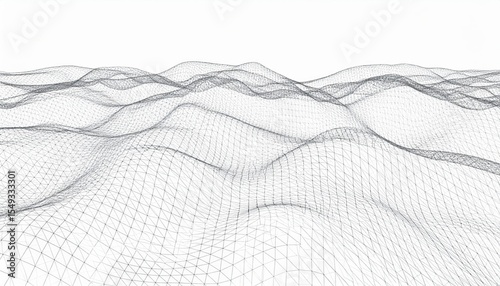 Abstract Mountain Range With Dotted Texture