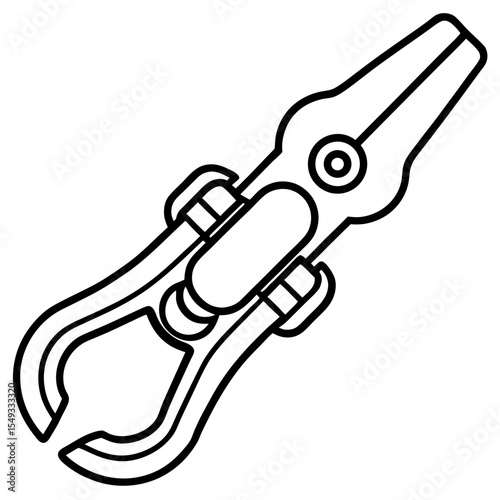 Vintage Workshop Clamp Vector Design
