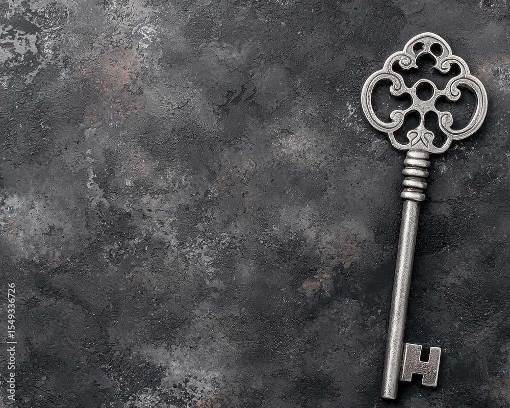 custom made wallpaper toronto digitalVintage Decorative Key on Dark Textured Background with Copy Space