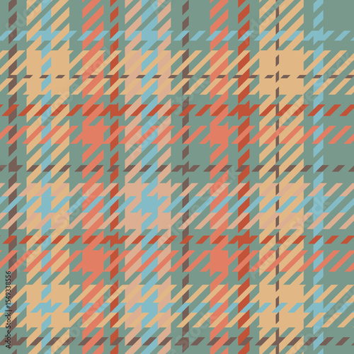 Vector seamless checkered pattern in yellow,red,blue,brown colors.
Repeating brightly colored tartan pattern. Design for fabric, wrapping paper, textiles, social media, packaging, postcards, stickers,