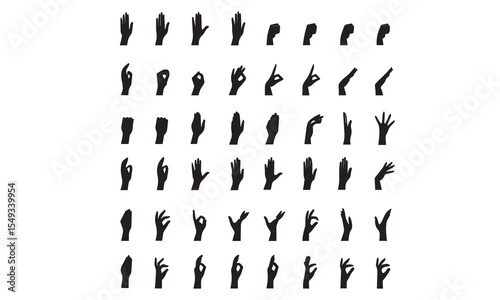 vector collection set of hand gestures