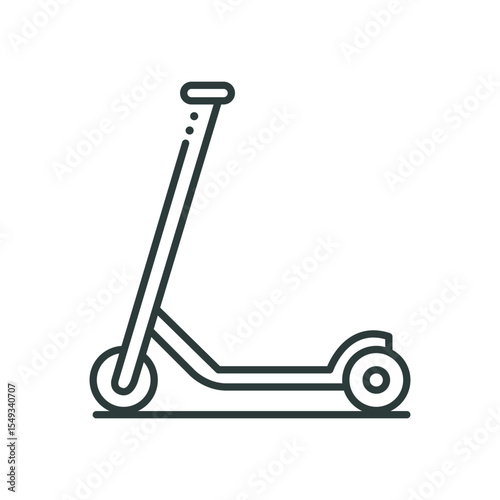 Electric Scooter Icon – Modern Urban Transport Outline Design