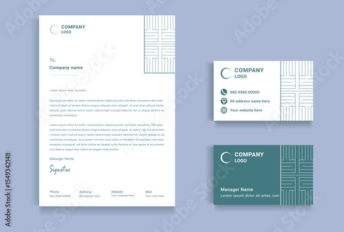 modern creative and clean business card template and Letterhead modern design template and mockup minimalist style vector.