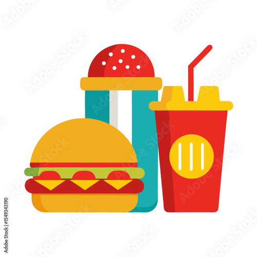 food icons. Bakery, dairy food, fruit and vegetables. Desserts fast food and pasta images. Isolated vector cartoon icons on white background.