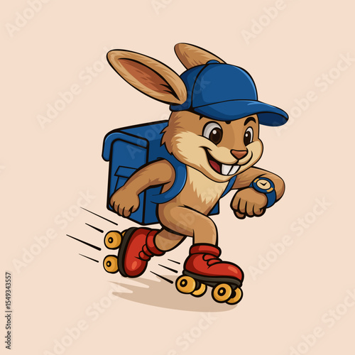 This rabbit is a courier who is fast and punctual in delivering orders.