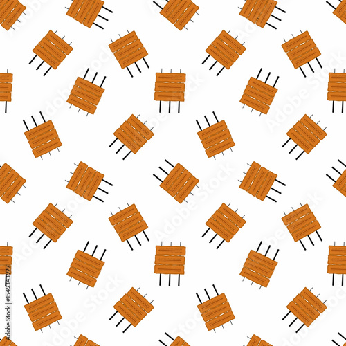seamless pattern with unagi kabayaki