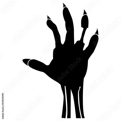 zombie hand icon, claw hand icon, Scary zombie hands.