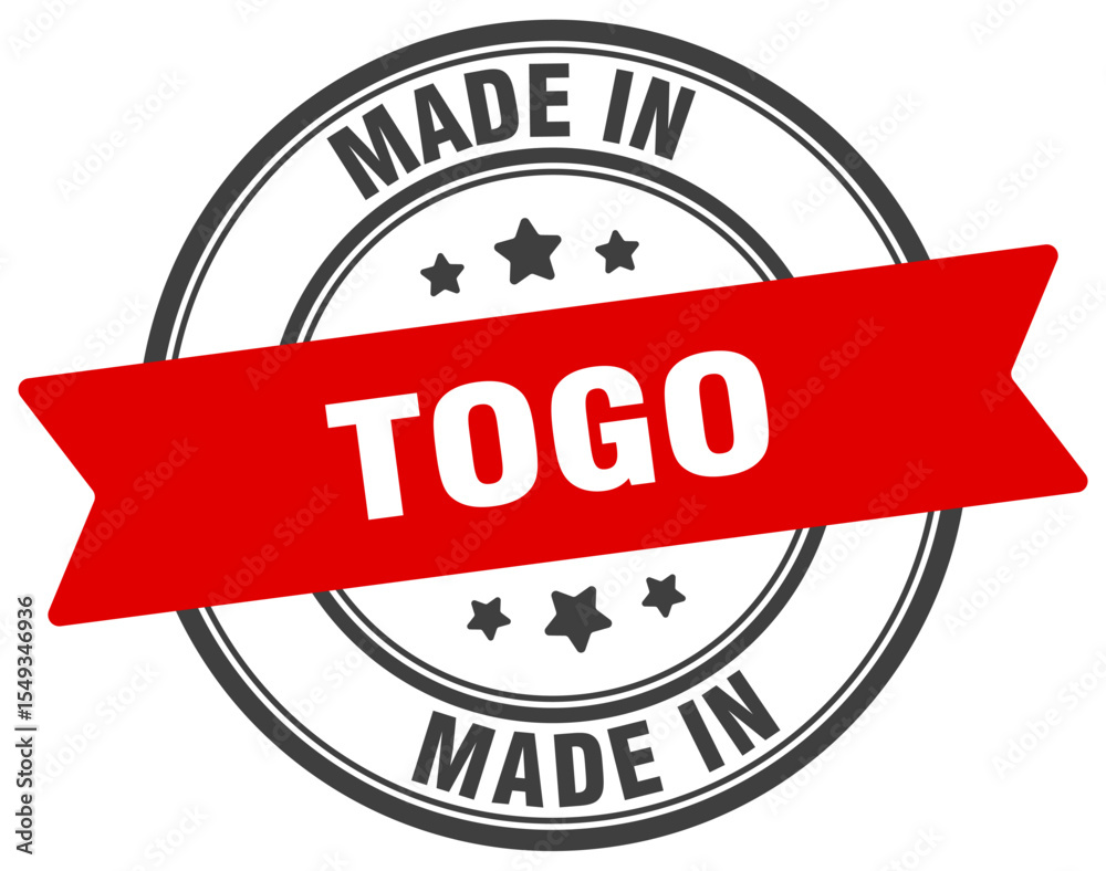 Fototapeta premium Made in Togo round sign. Made in Togo stamp.