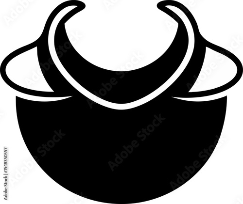 Baby Bib Silhouette Vector Illustration Black And White 
