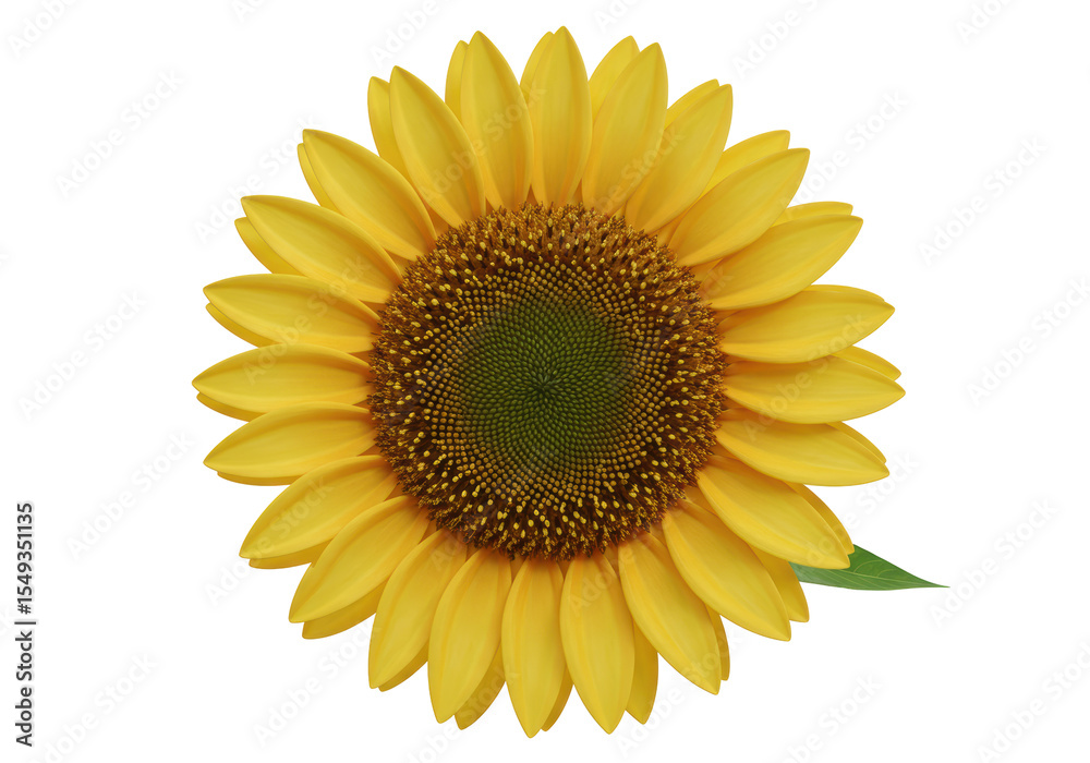 Fototapeta premium Isolated Vibrant Yellow Sunflower Blossom