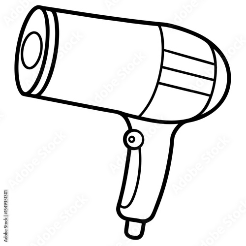Hair Dryer line art vector