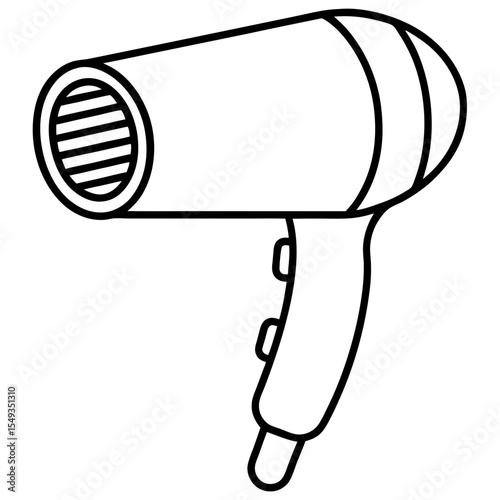Hair Dryer line art vector