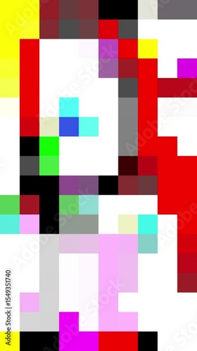 Wallpaper Mural Looping Animated Abstract Background of Random Colorful Pixel Blocks Torontodigital.ca