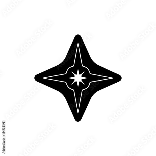 creative details North Star Icon Vector Illustration