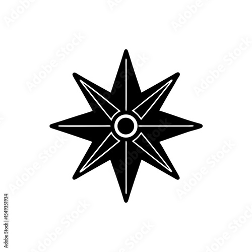 creative details North Star Icon Vector Illustration