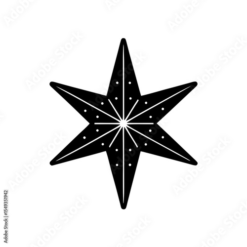 creative details North Star Icon Vector Illustration