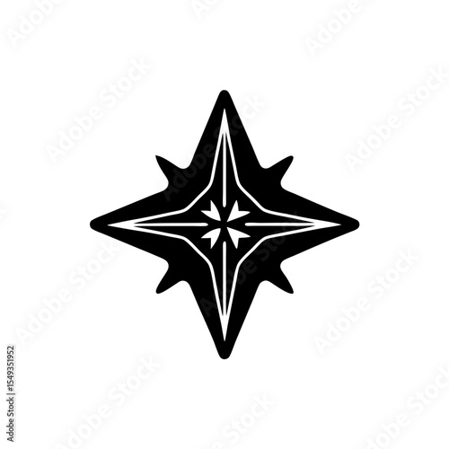 creative details North Star Icon Vector Illustration