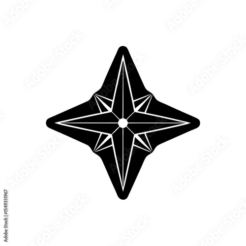 creative details North Star Icon Vector Illustration