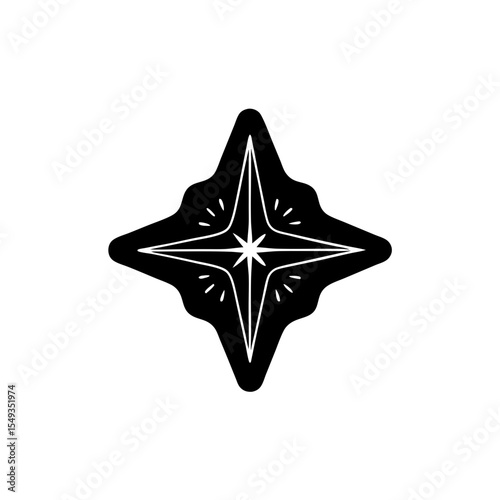 creative details North Star Icon Vector Illustration