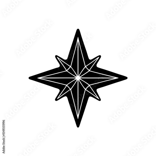 creative details North Star Icon Vector Illustration