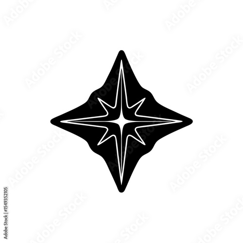 creative details North Star Icon Vector Illustration
