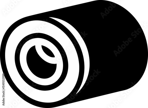 Sushi Roll Icon Silhouette Vector Illustration Black And White
