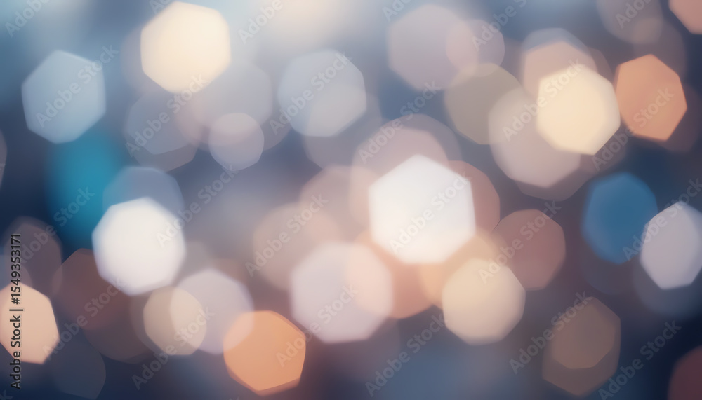Fototapeta premium Artistic abstract bokeh background with soft glowing lights and beautiful pastel color tones.