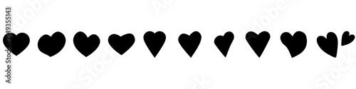 Heart hand drawn icon vector set. love illustration sign collection. romance symbol. Romantic web icons.