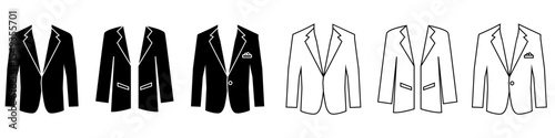 Tuxedo icon vector set. Dinner jacket illustration sign collection. Suit symbol or logo.