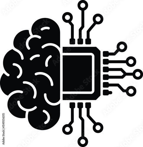 Artificial Intelligence The Convergence of Human Brain and Computer Chip - AI Technology, Neural Networks, and Cognitive Computing