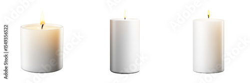 A set of white candles