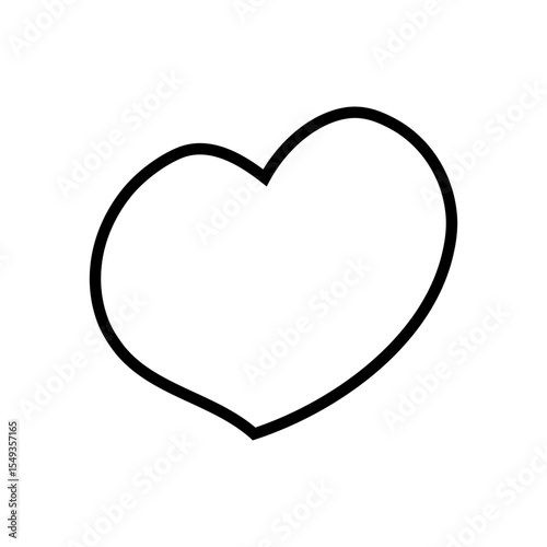 Heart hand drawn icon vector. love illustration sign. romance symbol. Romantic web icon.