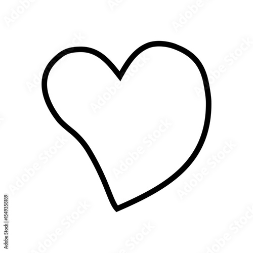 Heart hand drawn icon vector. love illustration sign. romance symbol. Romantic web icon.