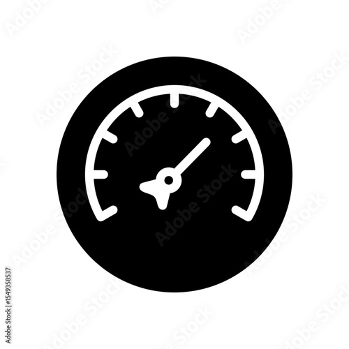 Speedometer vector icon. speed illustration sign. tonometer symbol or logo.